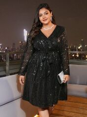 Акція на Сукня жіноча SHEIN GD-00160730 3XL Чорна від Rozetka
