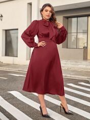 Акція на Сукня жіноча SHEIN GD-00160741 4XL Бордова від Rozetka