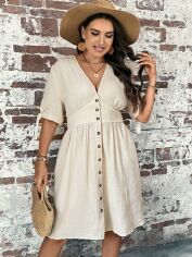 Акція на Сукня жіноча SHEIN GD-00157154 XL Кремова від Rozetka
