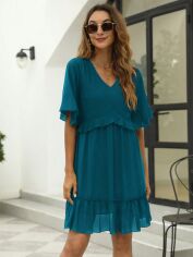Акція на Сукня жіноча SHEIN GD-00159021 S Бірюзова від Rozetka