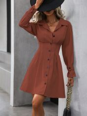 Акція на Сукня жіноча SHEIN GD-00158785 L Теракотова від Rozetka