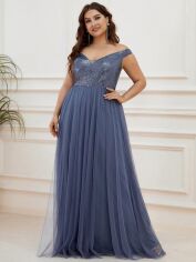Акція на Сукня жіноча SHEIN GD-00160478 XL Сіро-блакитна від Rozetka