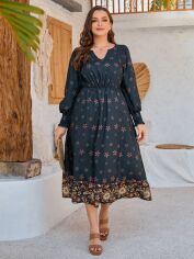Акція на Сукня жіноча SHEIN GD-00160749 4XL Темно-синя від Rozetka