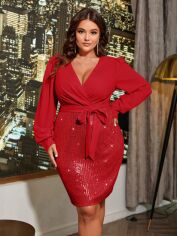 Акція на Сукня жіноча SHEIN GD-00160734 3XL Червона від Rozetka