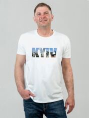 Акція на Футболка бавовняна довга чоловіча Sol's Imperial Kyiv колаж DTF11500102/408 XL Біла від Rozetka