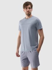 Акція на Футболка бавовняна довга чоловіча 4F 4FRSS24TTSHM2077-27S 2XL Сіра від Rozetka