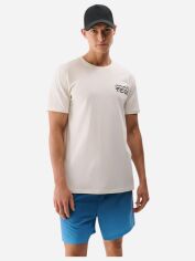 Акція на Футболка бавовняна довга чоловіча 4F 4FWSS25TTSHM1984-11S XL Біла від Rozetka