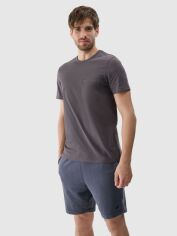 Акція на Футболка бавовняна довга чоловіча 4F 4FRSS24TTSHM2078-22S XL Темно-сіра від Rozetka