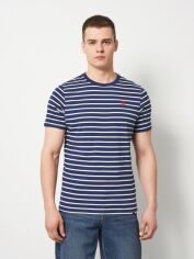 Акція на Футболка бавовняна довга чоловіча U.S. GRAND POLO US51641M-4024 2XL Темно-синя з принтом від Rozetka