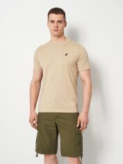 Акція на Футболка бавовняна довга чоловіча U.S. GRAND POLO USN51699M-0108 2XL Бежева від Rozetka