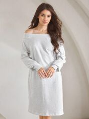 Акція на Нічна сорочка жіноча бавовняна SHEIN GD-00129179 L Світло-сіра від Rozetka