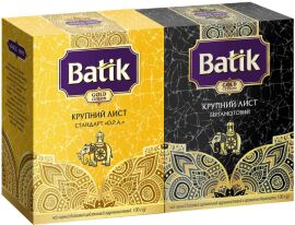 Акція на Набір чорного чаю Batik Gold + Batik Gold з ароматом бергамоту 100 г х 2 пачки від Rozetka