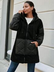 Акція на Куртка зимова жіноча SHEIN GD-00159823 L Чорна від Rozetka