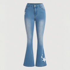 Акція на Джинси жіночі SHEIN GD-00169244 26 Блакитні від Rozetka