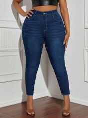 Акція на Джинси жіночі SHEIN GD-00169855 2XL Темно-сині від Rozetka