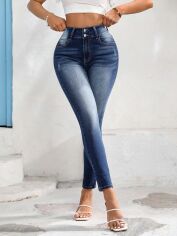 Акція на Джинси жіночі SHEIN GD-00168991 29 Темно-сині від Rozetka