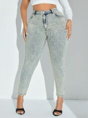 Акція на Джинси жіночі SHEIN GD-00169108 XL Світло-сірі від Rozetka