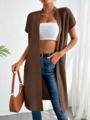 Акція на Кардиган жіночий SHEIN GD-00167168 One Size Коричневий від Rozetka