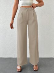 Акція на Штани жіночі SHEIN GD-00170601 L Сірий з бежевим від Rozetka