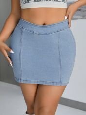 Акція на Спідниця жіноча SHEIN GD-00169119 2XL Блакитна від Rozetka