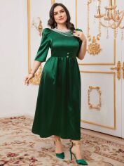 Акція на Сукня жіноча SHEIN GD-00160608 XL Темно-зелена від Rozetka