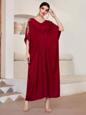 Акція на Сукня жіноча SHEIN GD-00161199 XL Бордова від Rozetka