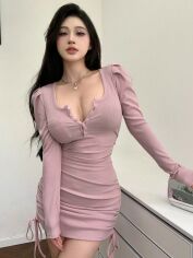 Акція на Сукня жіноча SHEIN GD-00162015 S Рожева від Rozetka