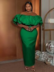 Акція на Сукня жіноча SHEIN GD-00163578 3XL Зелена від Rozetka