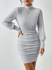 Акція на Сукня жіноча SHEIN GD-00164029 S Світло-сіра від Rozetka