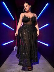 Акція на Сукня жіноча SHEIN GD-00163698 2XL Чорна від Rozetka