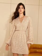 Акція на Сукня жіноча SHEIN GD-00163234 S Кремова від Rozetka