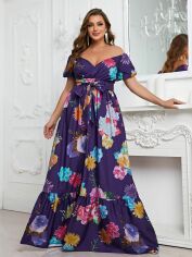 Акція на Сукня жіноча SHEIN GD-00163587 4XL Фіолетова від Rozetka