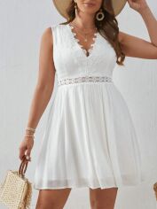 Акція на Сукня жіноча SHEIN GD-00161322 4XL Біла від Rozetka