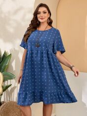 Акція на Сукня жіноча SHEIN GD-00161339 5XL Блакитна від Rozetka