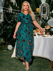 Акція на Сукня жіноча SHEIN GD-00161343 2XL Зелена від Rozetka