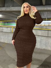 Акція на Сукня жіноча SHEIN GD-00163544 XL Коричнева від Rozetka