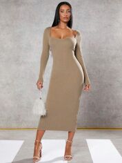 Акція на Сукня жіноча SHEIN GD-00163305 XS Хакі від Rozetka