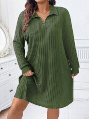 Акція на Сукня жіноча SHEIN GD-00163959 2XL Темно-зелена від Rozetka