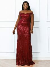 Акція на Сукня жіноча SHEIN GD-00164127 4XL Червона від Rozetka