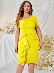Акція на Сукня жіноча SHEIN GD-00161712 XL Жовта від Rozetka