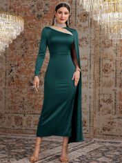 Акція на Сукня жіноча SHEIN GD-00162495 XL Темно-зелена від Rozetka