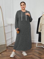 Акція на Сукня жіноча SHEIN GD-00162702 2XL Темно-сіра від Rozetka
