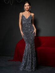 Акція на Сукня жіноча SHEIN GD-00165346 XL Сіра від Rozetka