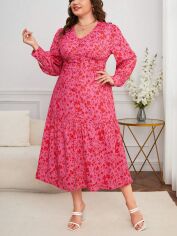 Акція на Сукня жіноча SHEIN GD-00160758 4XL Фуксія від Rozetka