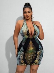 Акція на Сукня жіноча SHEIN GD-00162520 3XL Чорна від Rozetka
