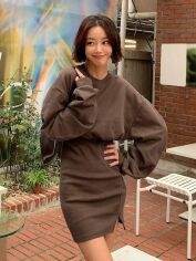 Акція на Сукня жіноча SHEIN GD-00162625 S Коричнева від Rozetka
