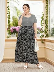Акція на Сукня жіноча SHEIN GD-00160765 4XL Сіра від Rozetka