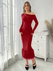 Акція на Сукня жіноча SHEIN GD-00163266 S Бордова від Rozetka