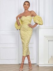 Акція на Сукня жіноча SHEIN GD-00162157 S Жовта від Rozetka