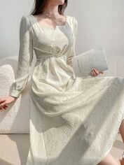 Акція на Сукня жіноча SHEIN GD-00147483 M Молочна від Rozetka